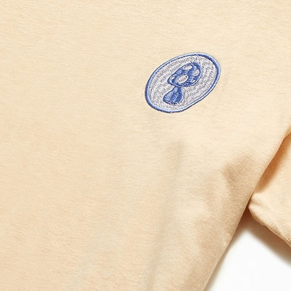 Pacsun PacCares Mushroom embroidered T shirt in tan size medium - Picture 3 of 7
